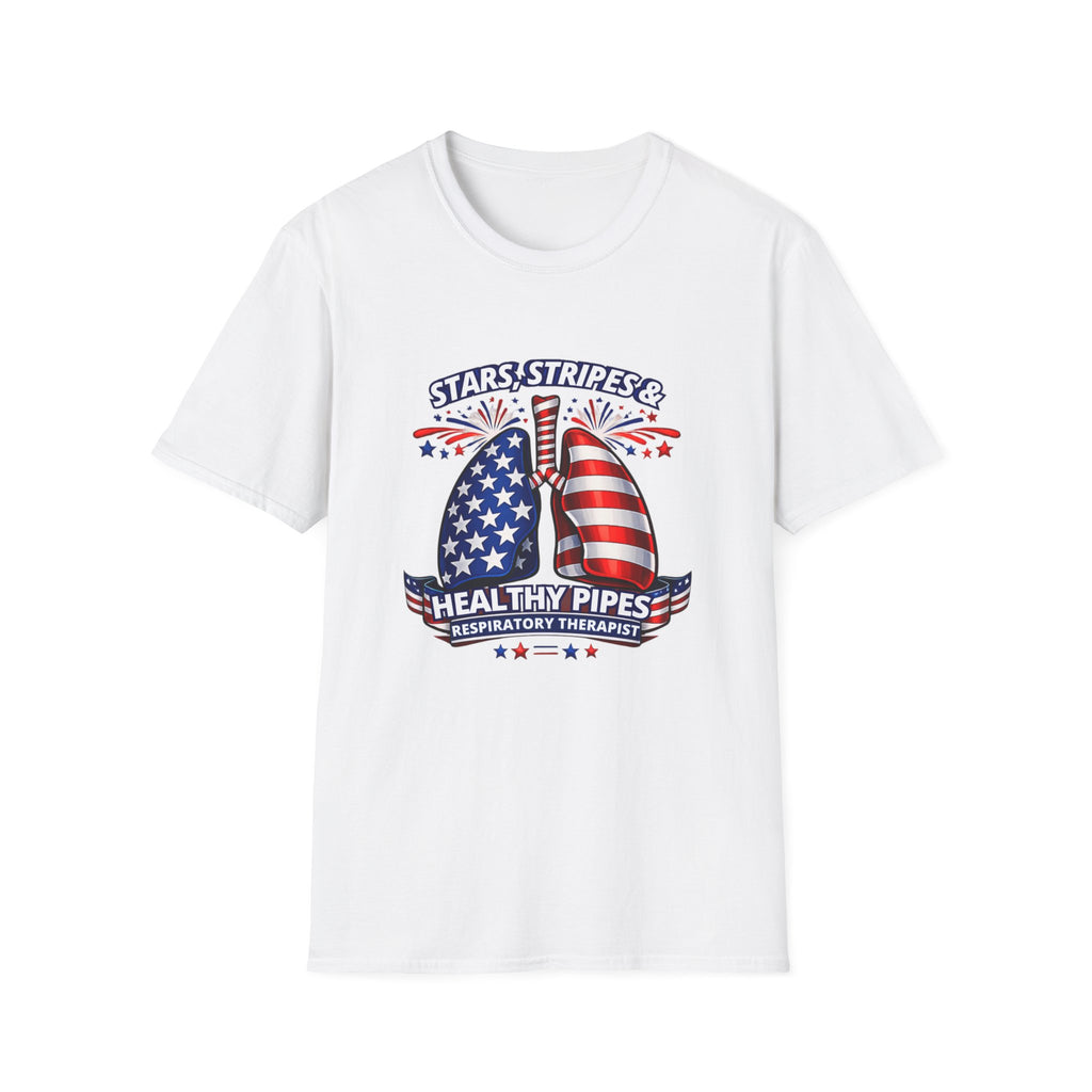 Stars and Stripes Healthy Lungs Respiratory Therapist T-Shirt