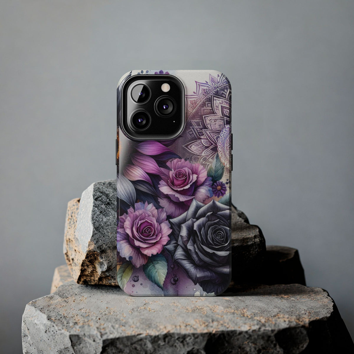 Artistic Floral Tough Phone Cases, Floral Design Phone Cover, Gift for Her, Beauty and Strength, Protective Case for Home