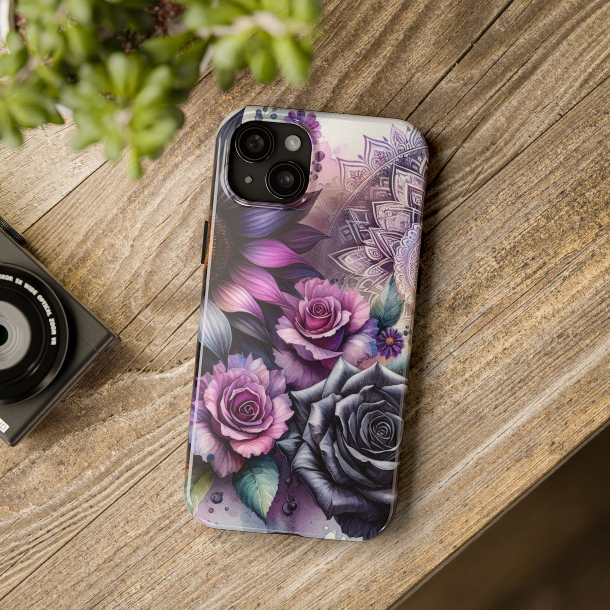 Artistic Floral Tough Phone Cases, Floral Design Phone Cover, Gift for Her, Beauty and Strength, Protective Case for Home
