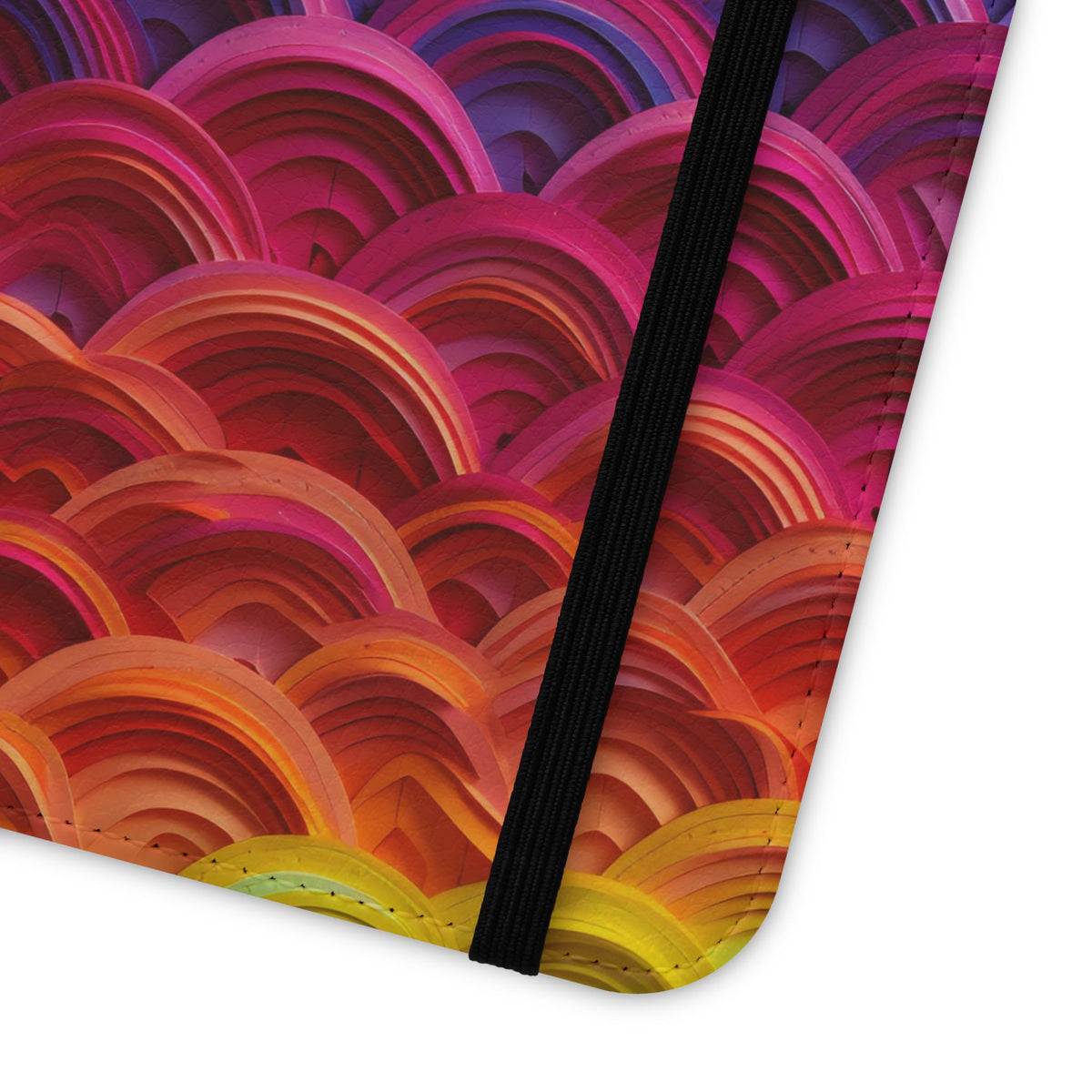 Rainbow Wave Scales Flip Case | Colorful Gradient Phone Cover