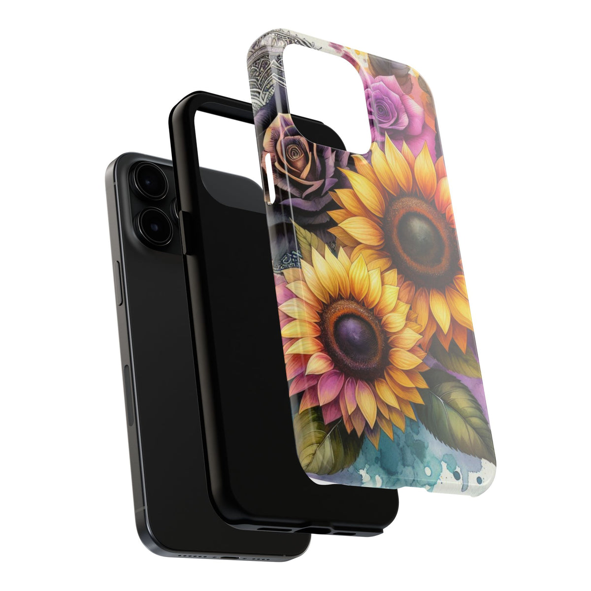 Vibrant Floral Phone Cases, Tough Phone Cover, Artistic Protection, Gift for Flower Lovers, Colorful Phone Accessory