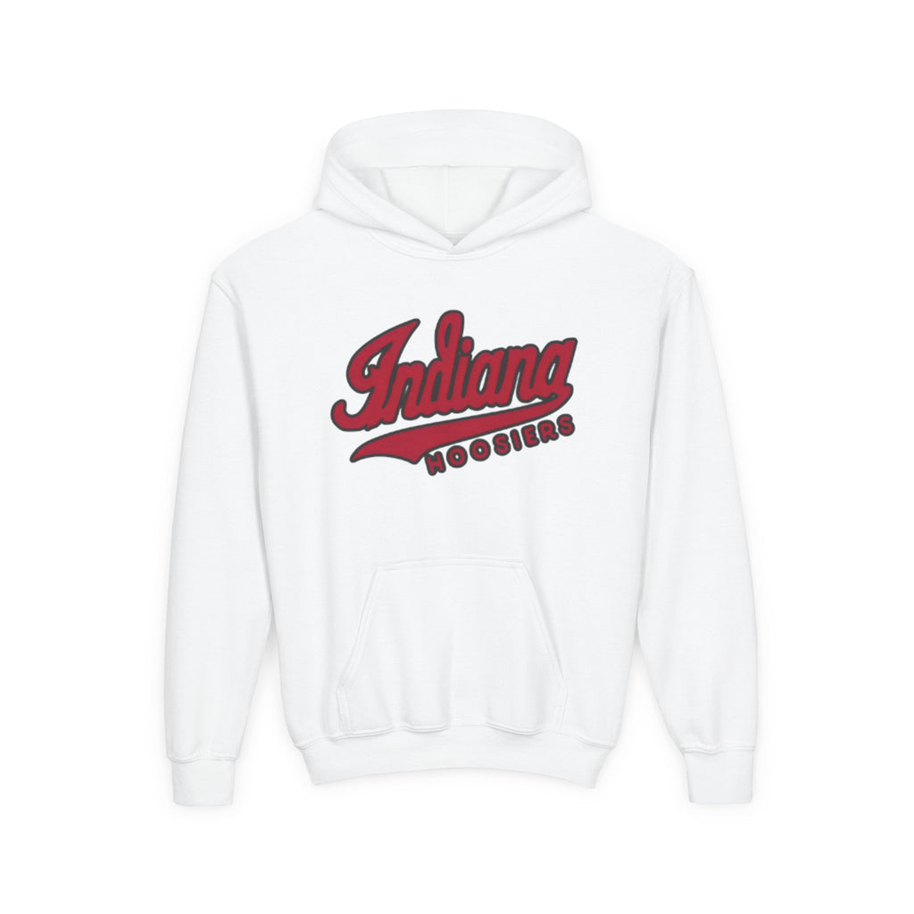 Indiana Hoosiers Youth Hoodie | College Script Sweatshirt | Crimson Team Logo | Kids IU Fan Pullover | Game Day Gift