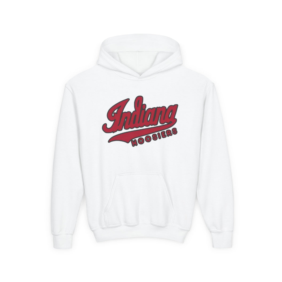 Indiana Hoosiers Youth Hoodie | College Script Sweatshirt | Crimson Team Logo | Kids IU Fan Pullover | Game Day Gift
