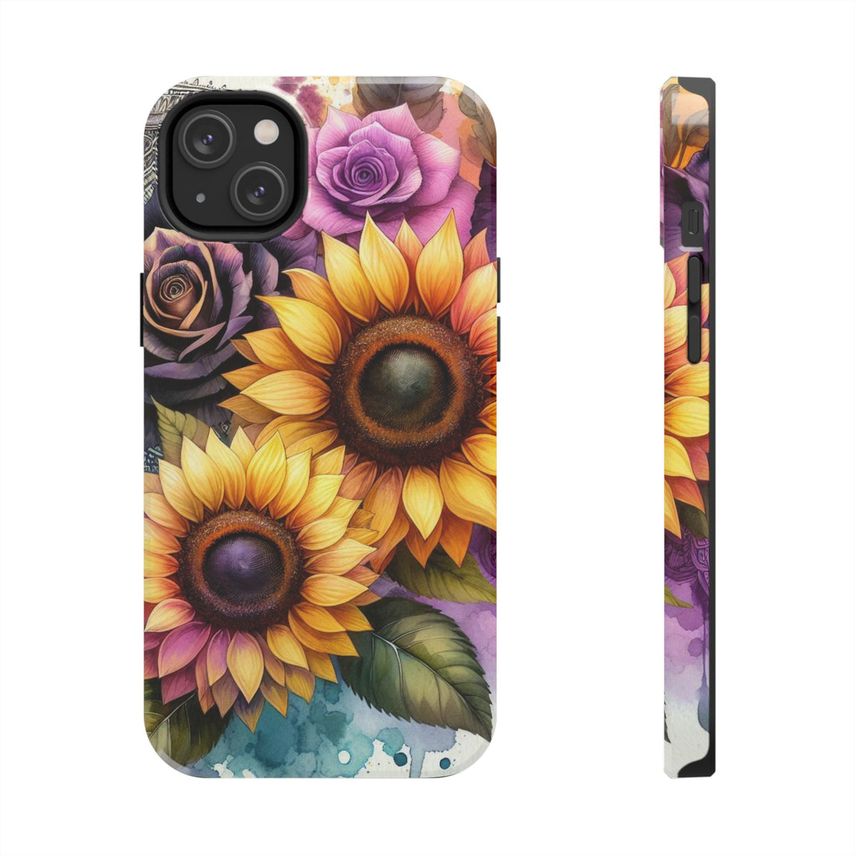 Vibrant Floral Phone Cases, Tough Phone Cover, Artistic Protection, Gift for Flower Lovers, Colorful Phone Accessory