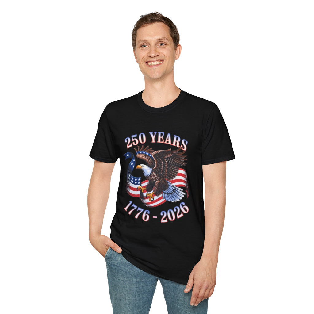 250th America Bald Eagle T-Shirt | Independence Day Patriotic Tee