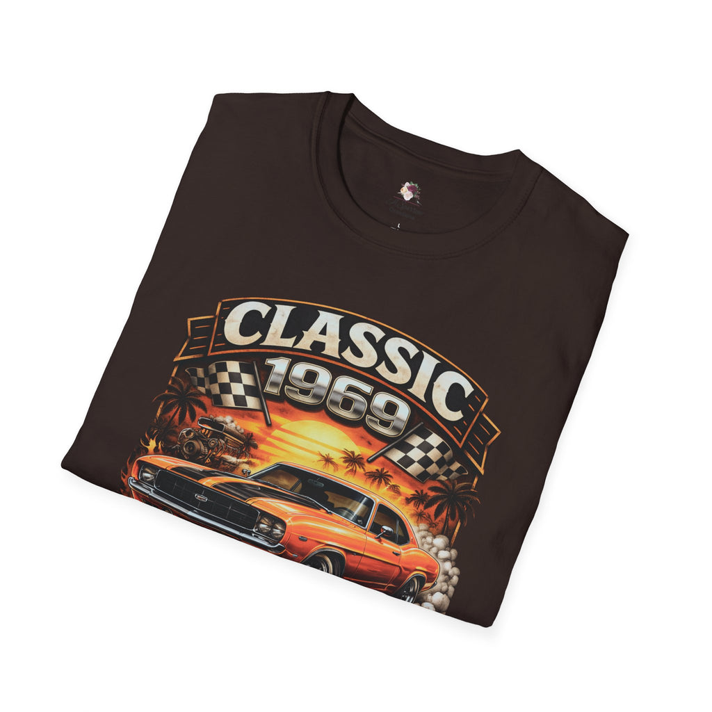 1969 Classic American Muscle Car T-Shirt | Vintage Camaro Graphic