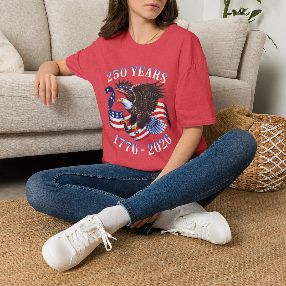 250th America Bald Eagle T-Shirt | Independence Day Patriotic Tee