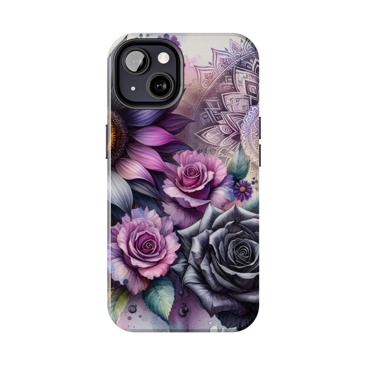 Artistic Floral Tough Phone Cases, Floral Design Phone Cover, Gift for Her, Beauty and Strength, Protective Case for Home