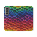 Rainbow Wave Scales Flip Case | Colorful Gradient Phone Cover