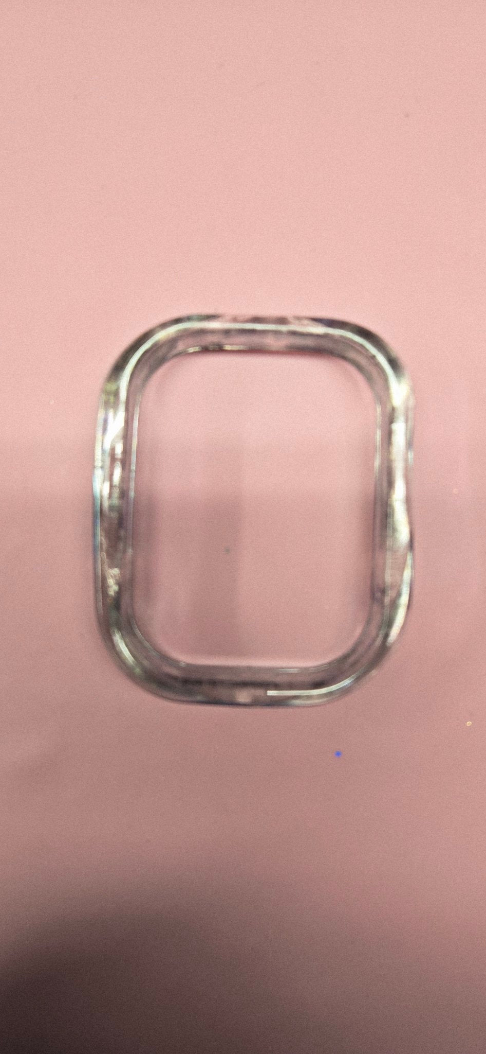 Handmade Resin Square Bangle - Snakeskin Dichroic Design